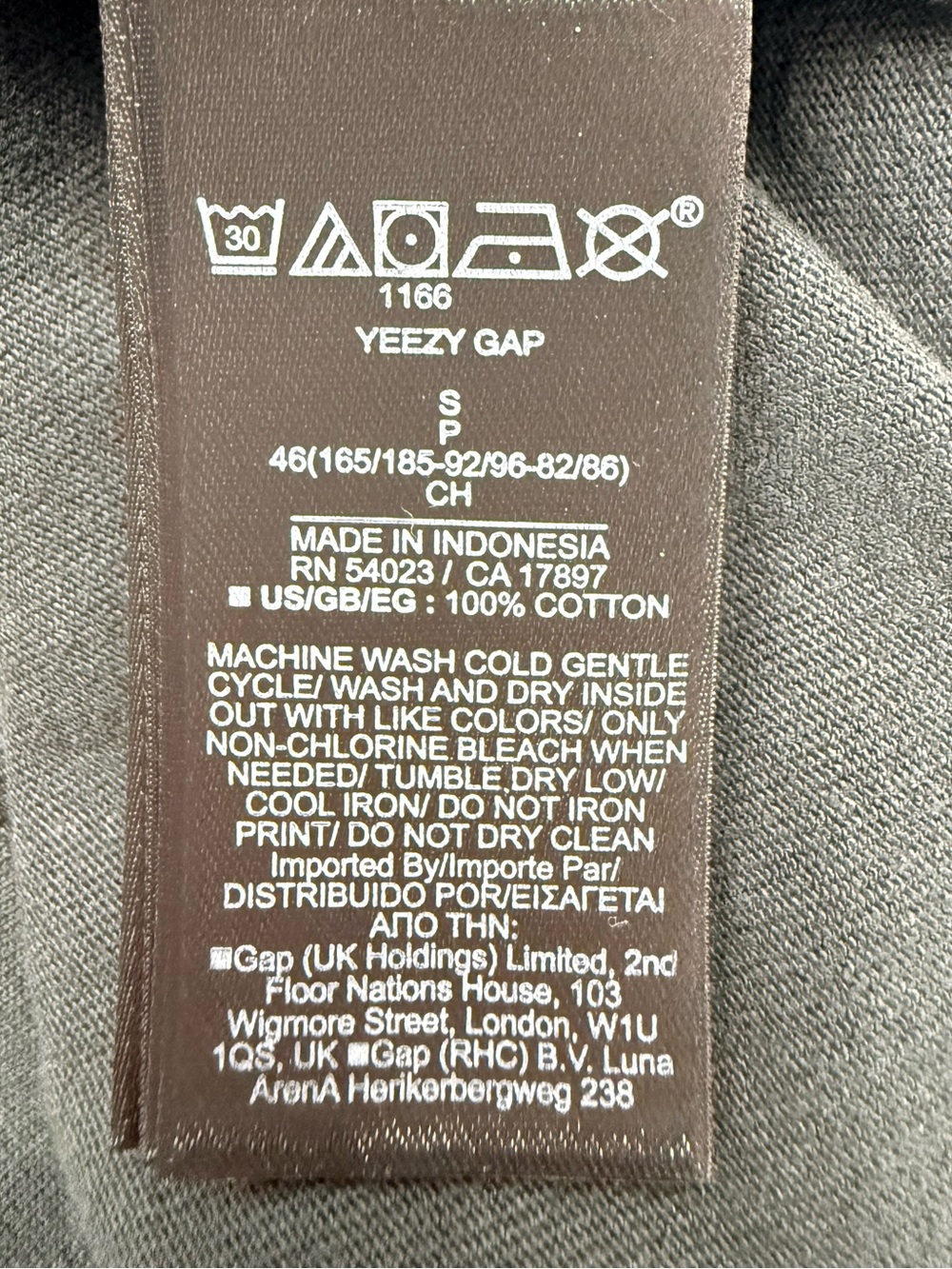 YEEZY GAP Tee Size Small Black Oversized Mock Neck Boxy Streetwear Kanye - Picture 6 of 8